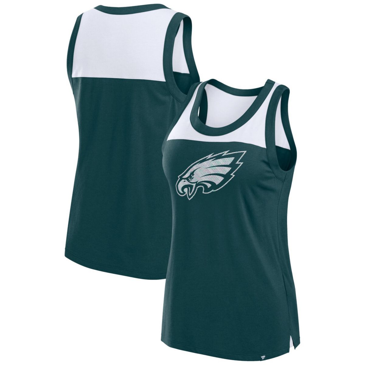 Женская Футболка Fanatics Green Philadelphia Eagles С пайетками Fanatics Brands - White Label