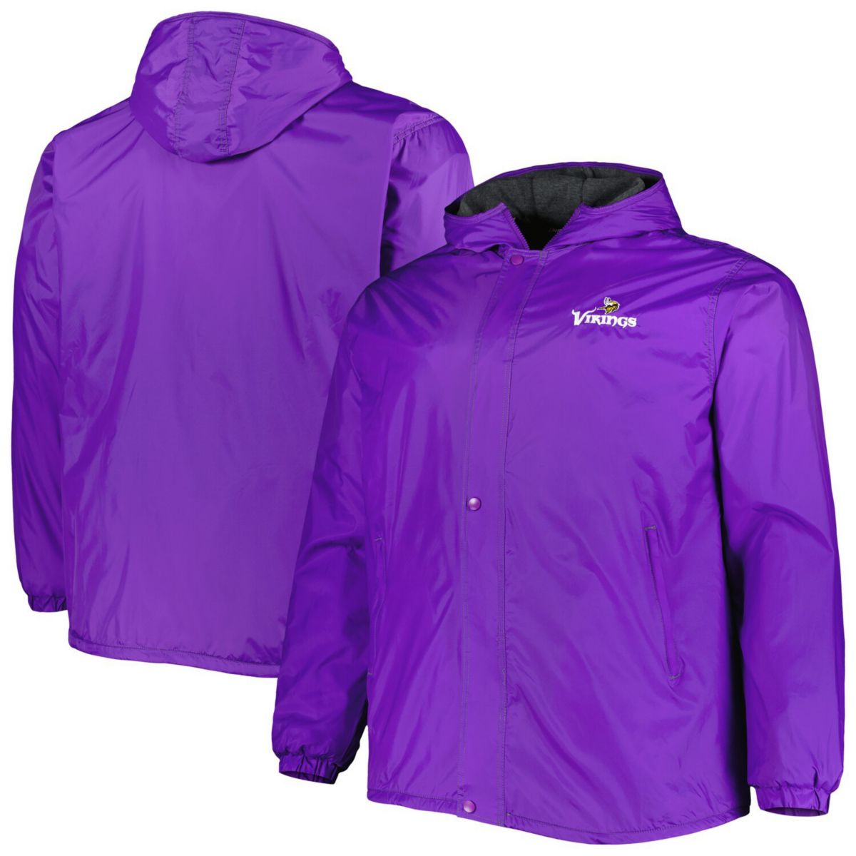 Мужская Повседневная куртка Dunbrooke Фиолетовая Minnesota Vikings Big & Tall Legacy Stadium Full-Zip Unbranded