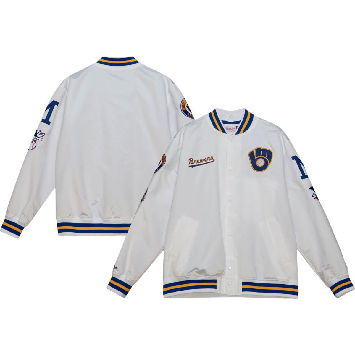 Мужская Повседневная куртка Mitchell & Ness City Collection Satin Full-Snap Varsity Unbranded