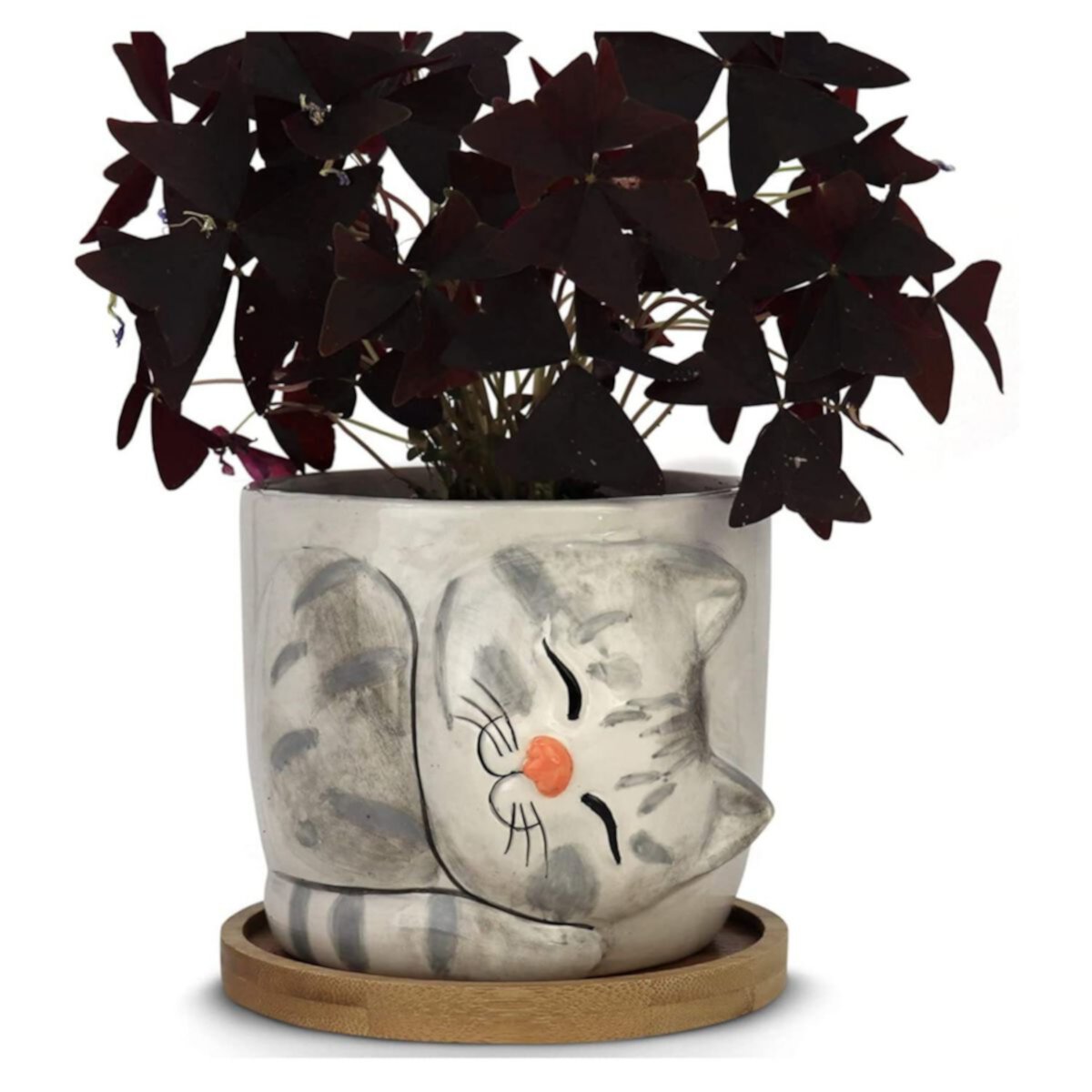 Cat Planter For Indoor Plants, Cute Gift For Cat Lovers Window Garden