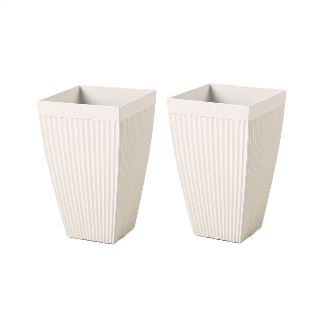 Glitzhome Set Of 2 Outdoor Tall Planter Pot Glitzhome