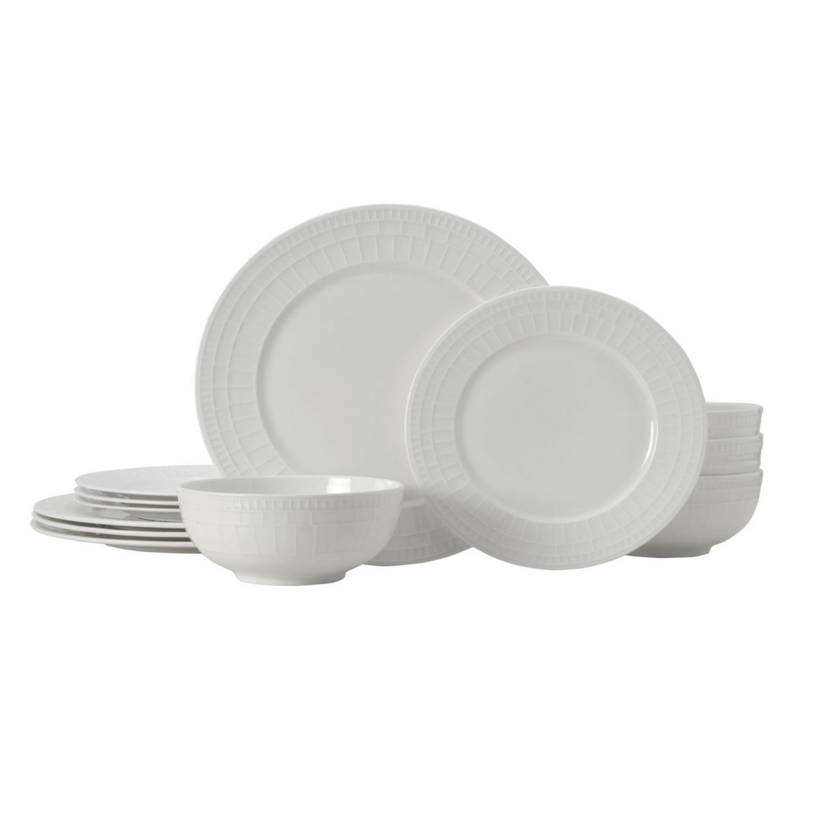 Mikasa Lux 12-Piece Bone China Dinnerware Set MIKASA