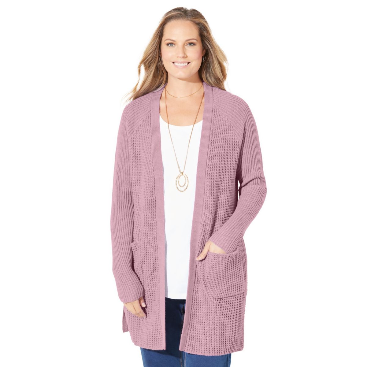 Женский Свитер Catherines Plus Size Daydream Waffle Knit Catherines