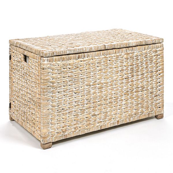 Anada 30&#34; Handwoven Wicker Weave Storage Trunk Happimess