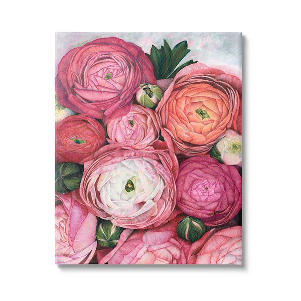 Stupell Home Decor Romantic Red Peonies Budding Canvas Wall Hanging Stupell Home Decor