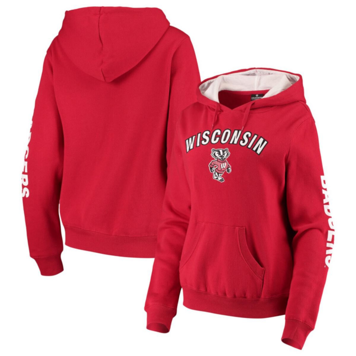 Женское красное худи Colosseum Wisconsin Badgers Loud and Proud из хлопка и полиэстера Colosseum