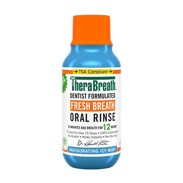 TheraBreath Fresh Breath Oral Rinse Icy Mint 3-oz. TheraBreath