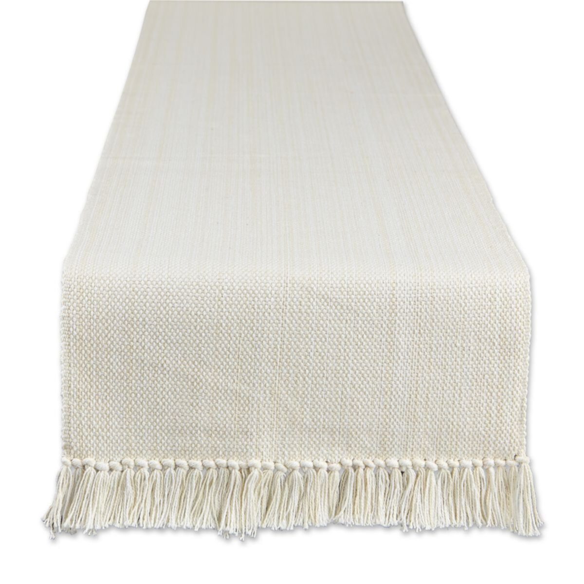 108&#34; Variegated White Table Runner Contemporary Home Living