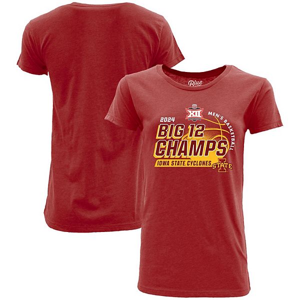 Женская Футболка Blue 84 Cardinal Iowa State Cyclones 2024 Big 12 Men's Basketball Conference Tournament Champions Blue 84