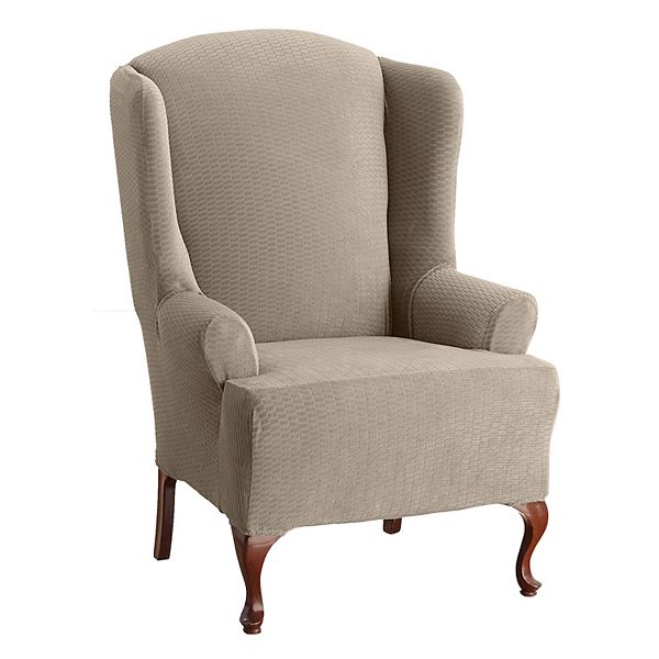 Brylanehome Bh Studio Brighton Stretch Wing Chair Slipcover BrylaneHome