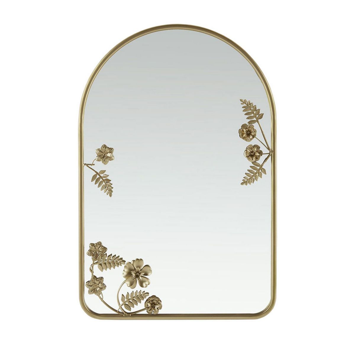 Madison Park Adaline Arched Metal Floral Wall Mirror Madison Park