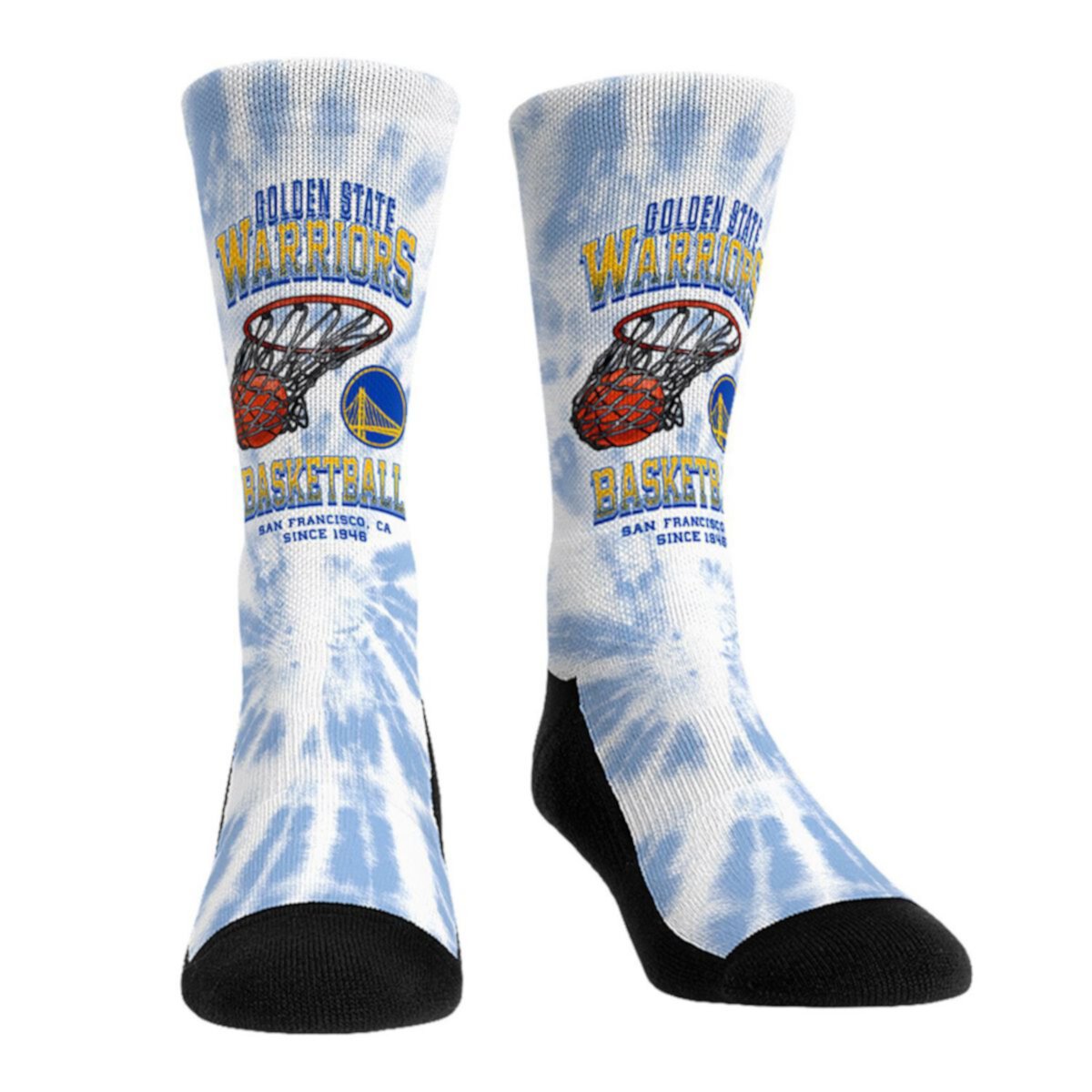 Унисекс Носки Rock Em Socks Golden State Warriors Винтажные Хуп Крю Носки Unbranded