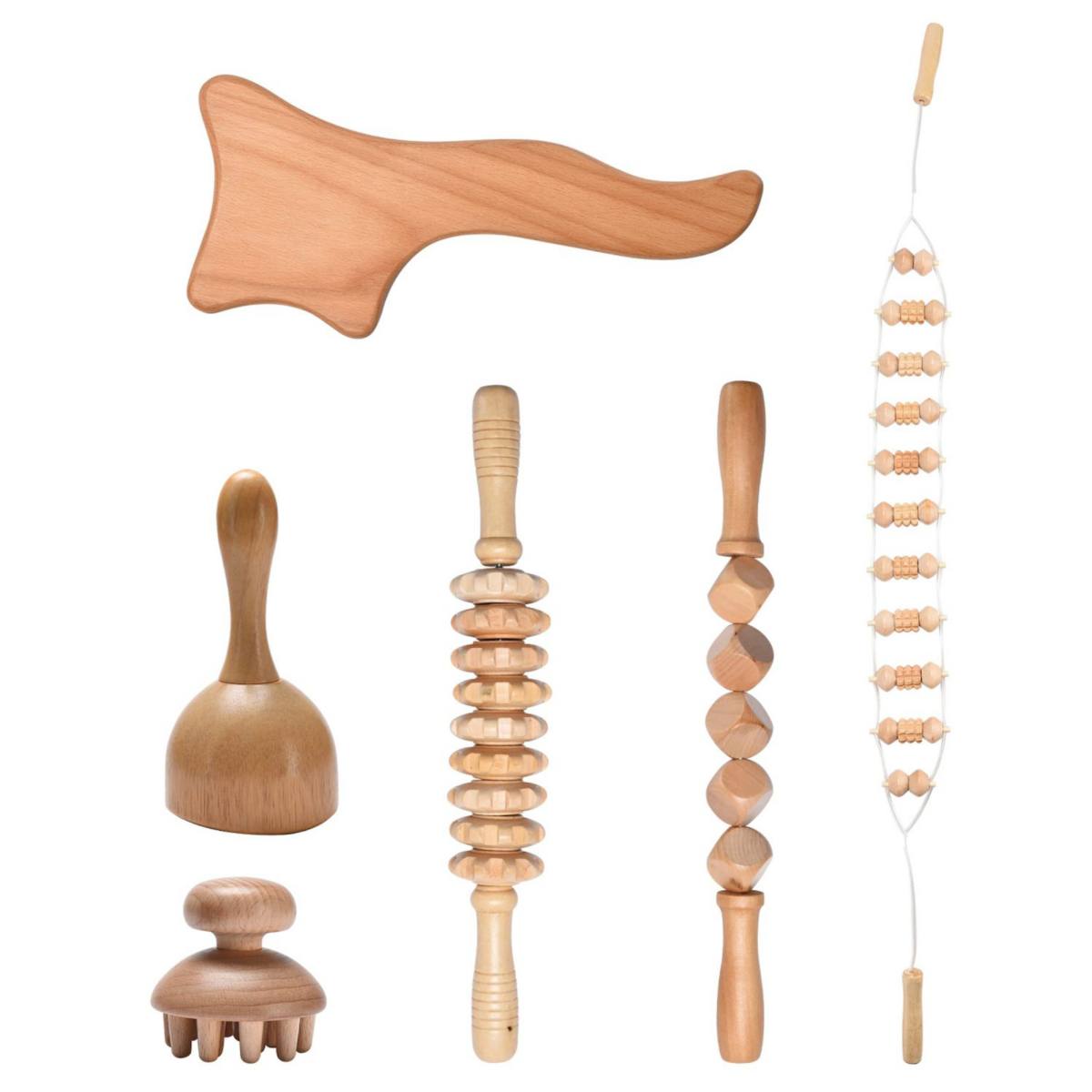 Массажный валик Purava Wood Lymphatic Therapy Tools For Body Shaping Purava