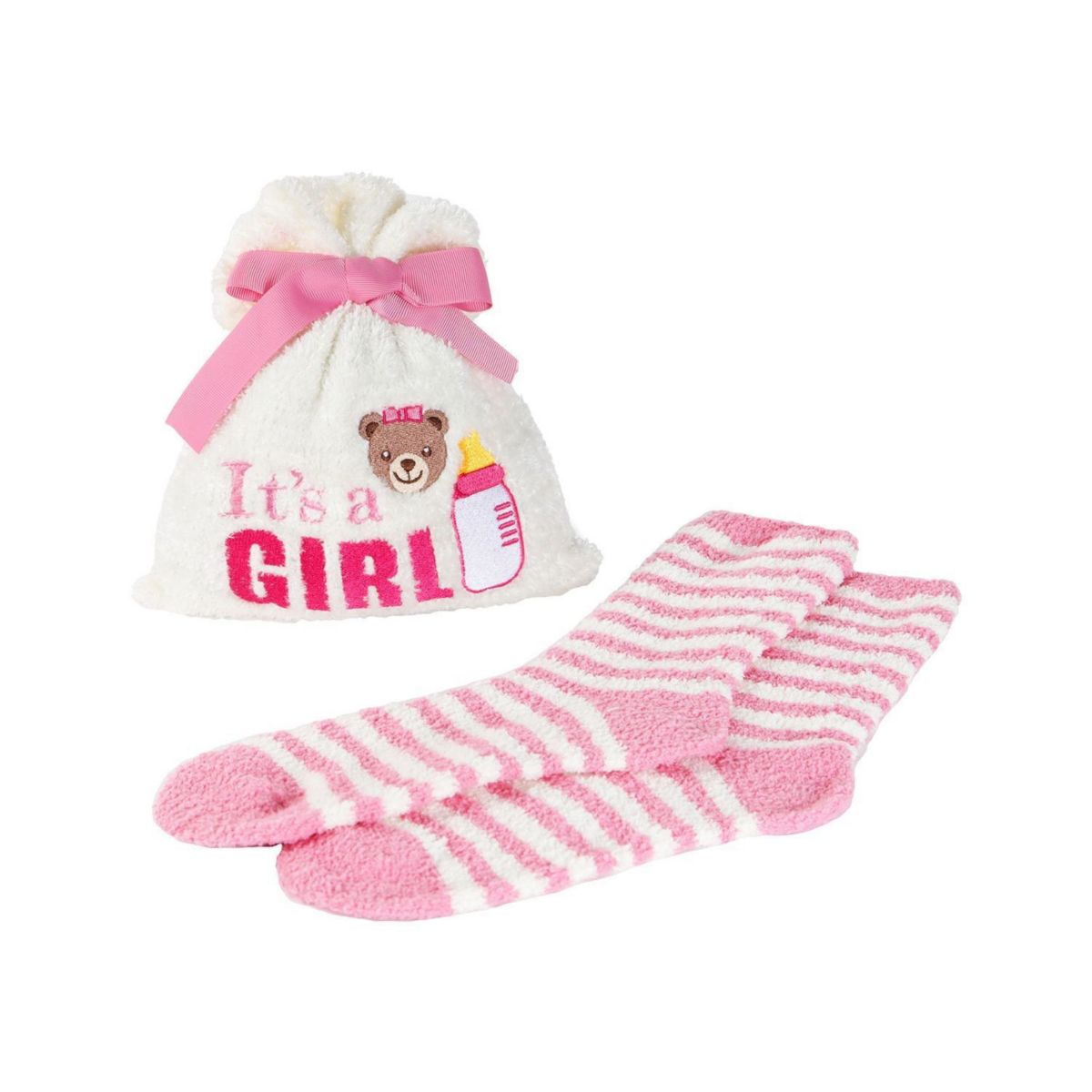 Детские носки MEMOI It's a Girl Cozy Sock & Gift Bag Set MEMOI