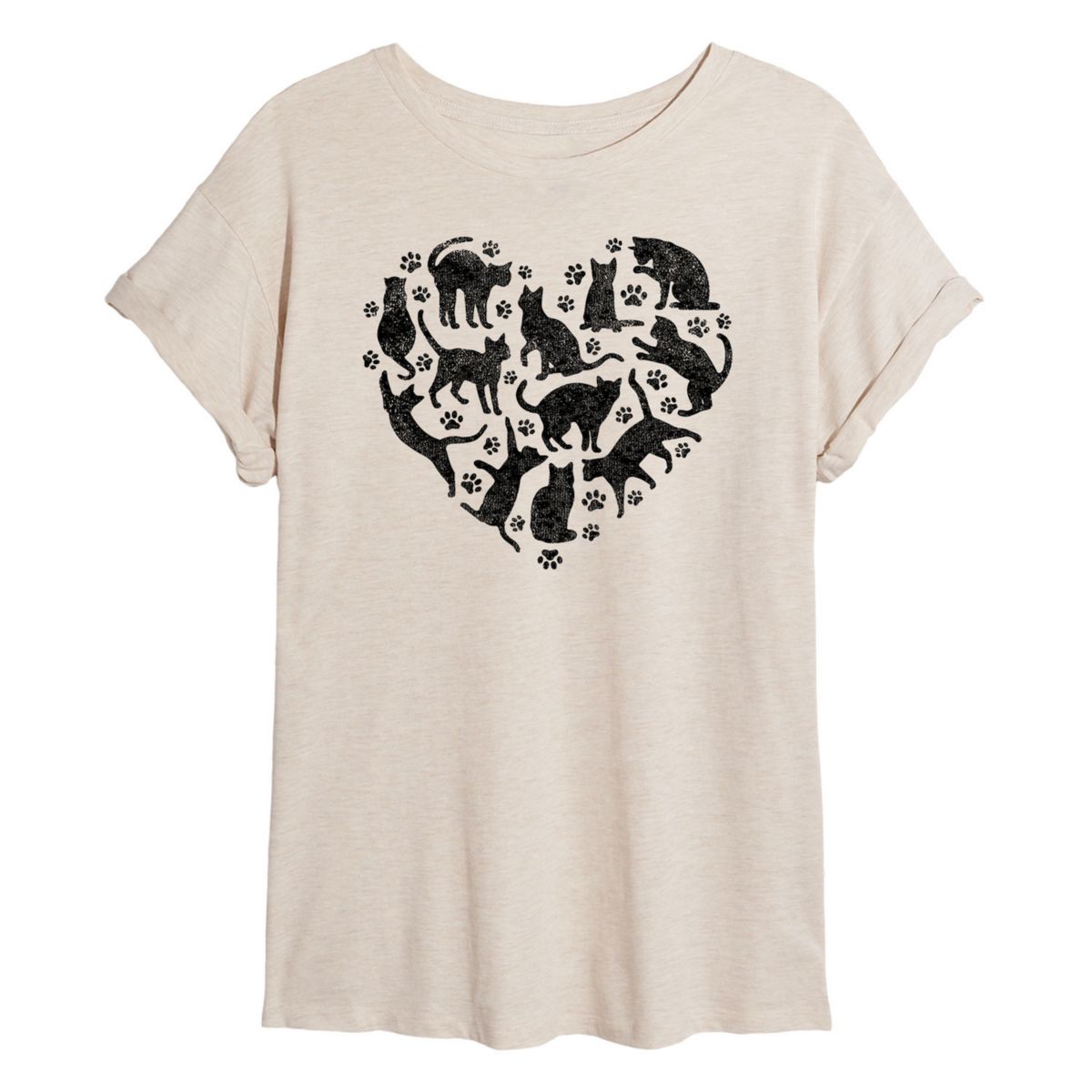 Детская Футболка Unbranded Cat Heart Flowy Unbranded