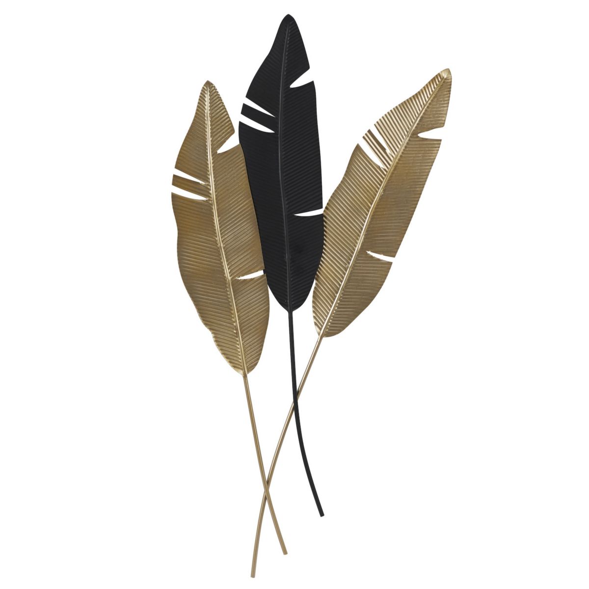 Stella & Eve Gold & Black Iron Leaf Wall Decor Stella & Eve