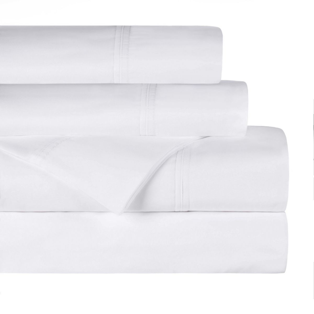 SUPERIOR Gina Organic Cotton 300 Thread Count Percale Extra Deep Pocket Sheet Set Superior