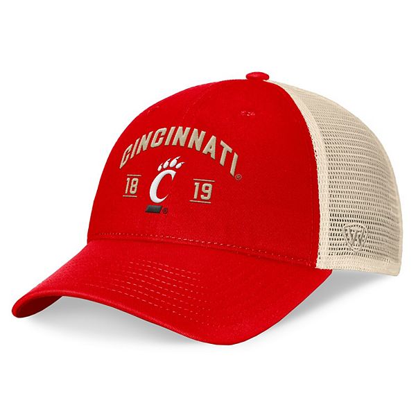 Регулируемая мужская кепка Cincinnati Bearcats Heritage Waylon с сетчатыми панелями Top of the World