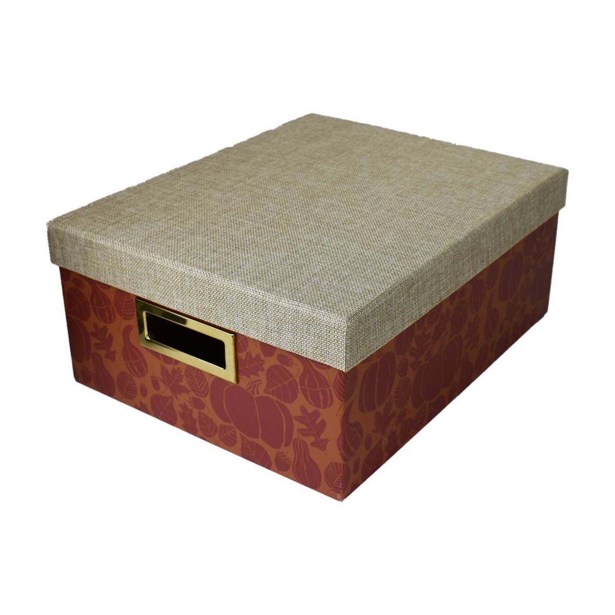 Celebrate Together™ Fall Burgundy Pumpkin Paper Storage Box Celebrate Together