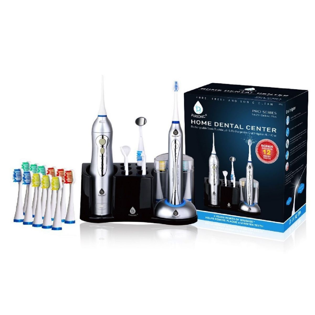 Pursonic Rechargeable Sonic Toothbrush And Rechargeable Water Flosser Pursonic