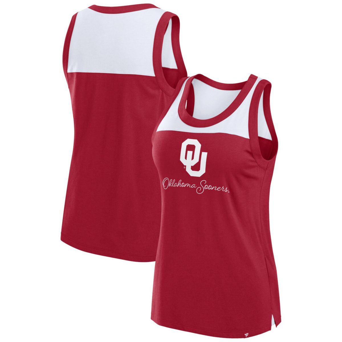 Женская Футболка Fanatics Crosley Colorblock Oklahoma Sooners Fanatics Brands - White Label