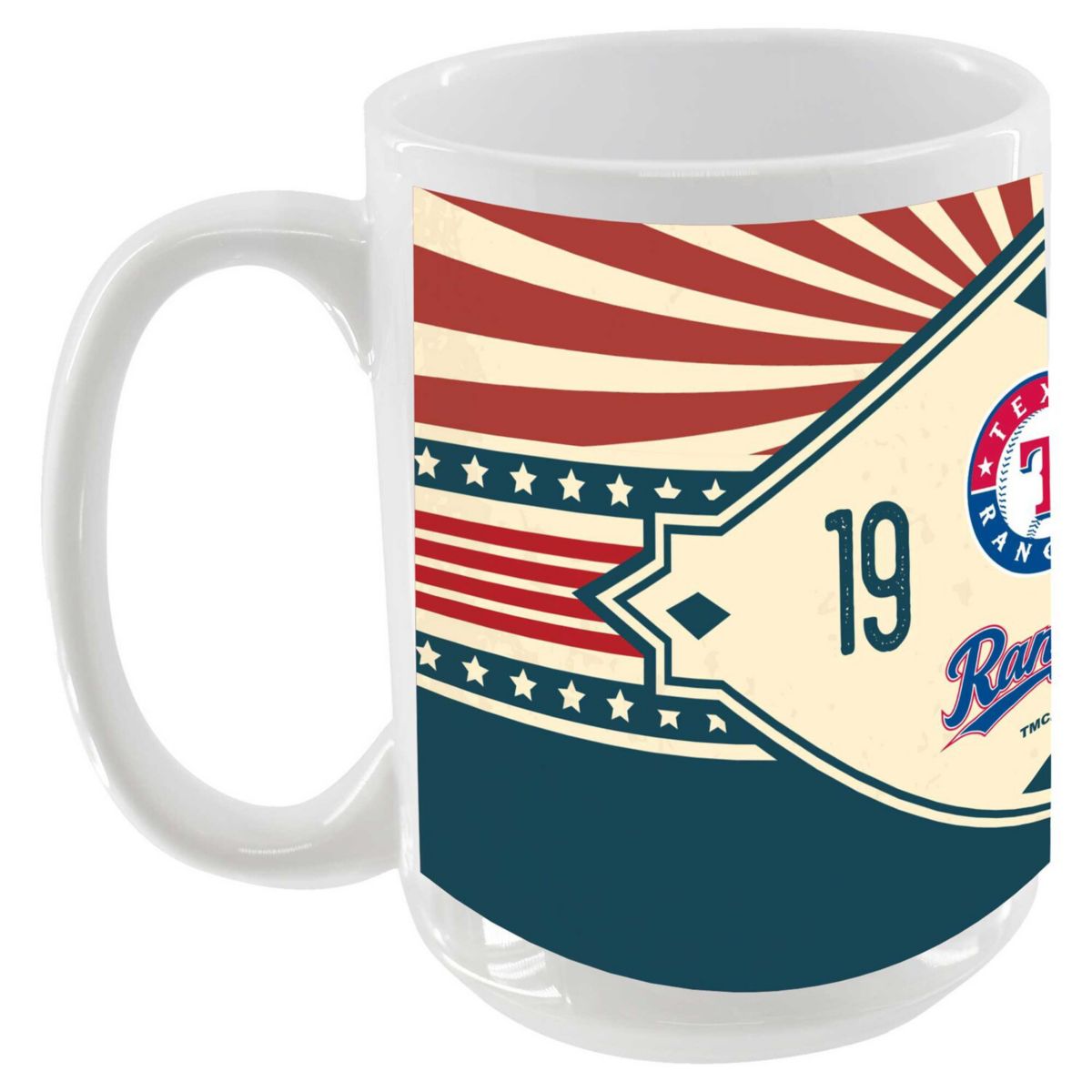 Texas Rangers 15oz. Americana Diamond Mug The Memory Company