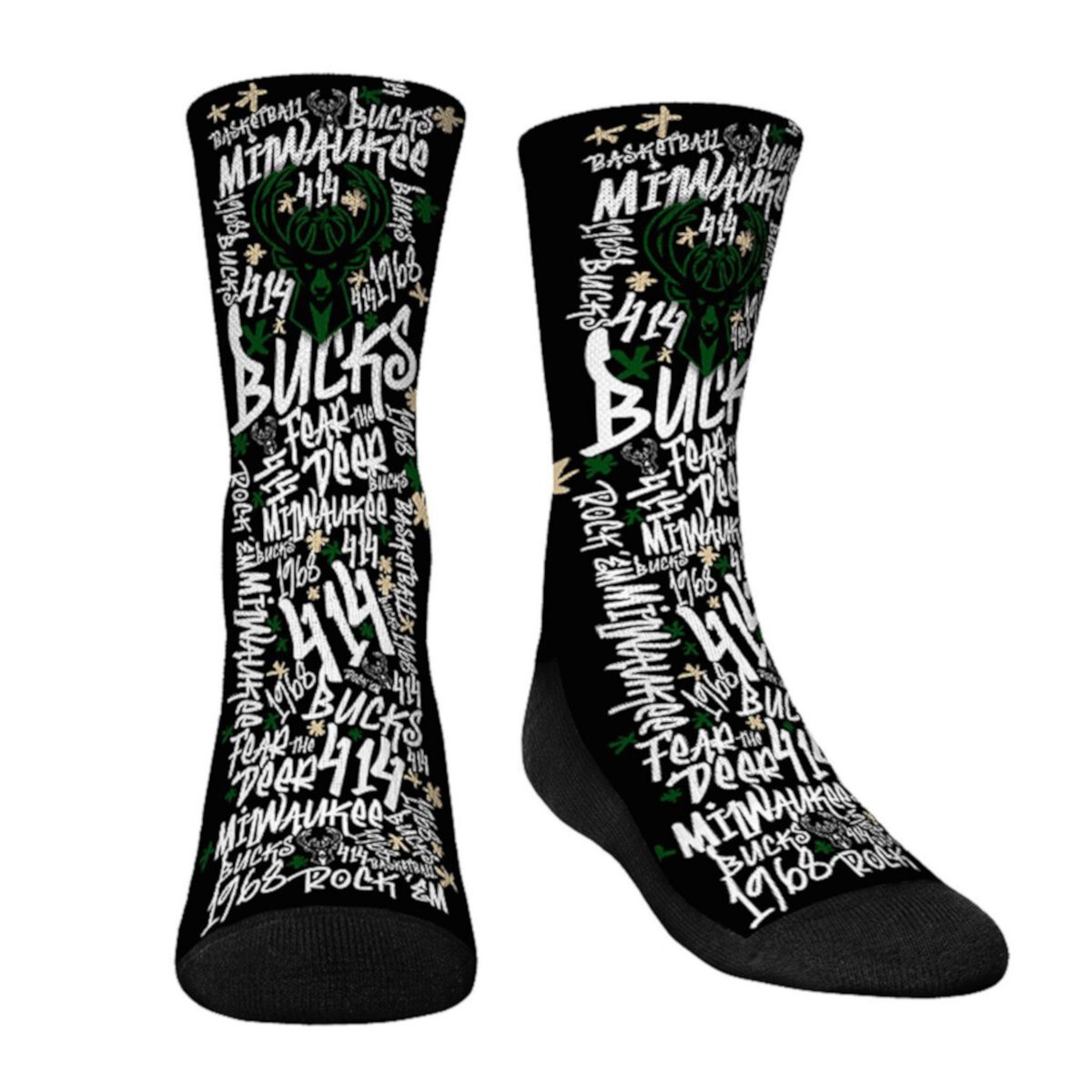 Детские Носки Rock Em Socks Milwaukee Bucks Graffiti Unbranded