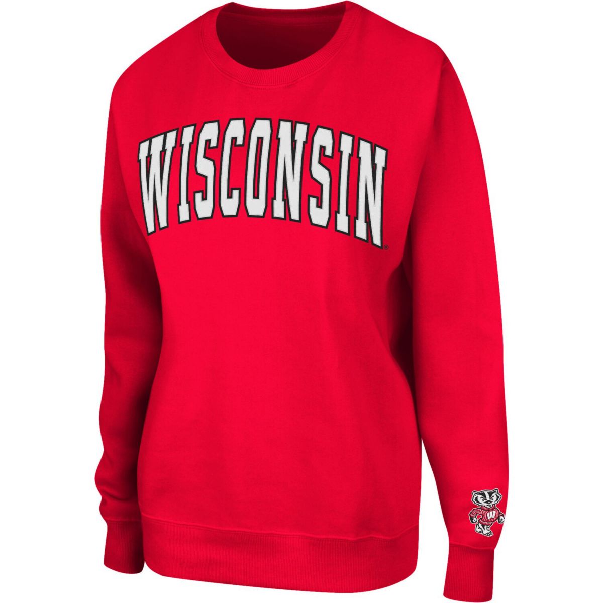 Женское красное худи с вышивкой Wisconsin Badgers от Colosseum, 70% хлопок, 30% полиэстер Colosseum