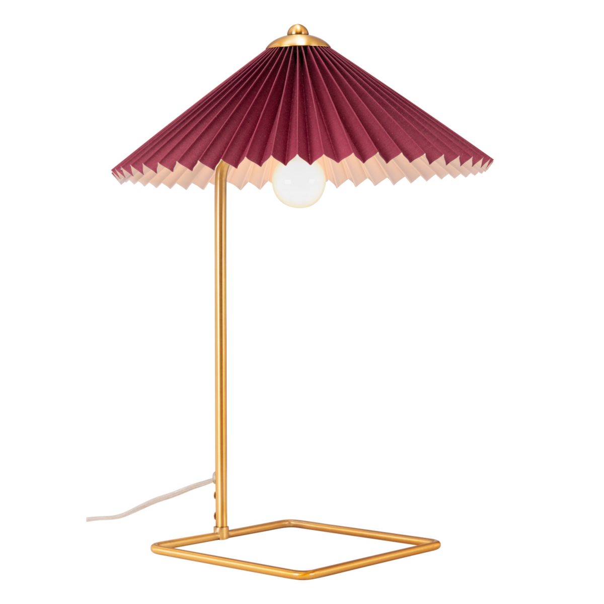 Zuo Modern Charo Red & Gold Table Lamp Zuo