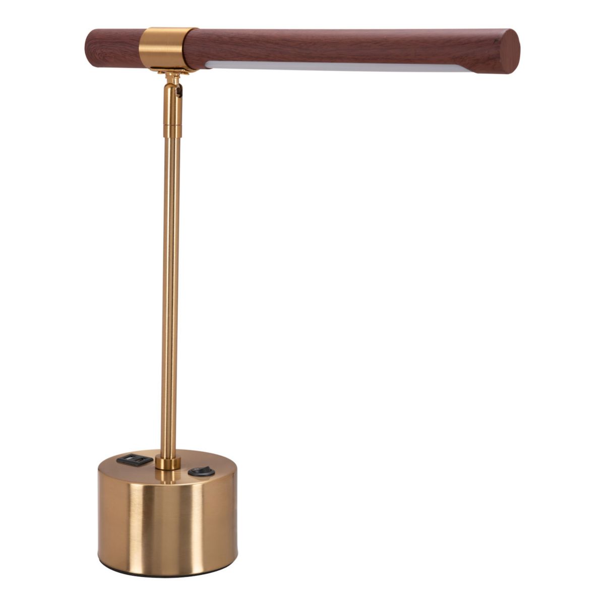 Zuo Modern Kippy Brown & Brass Table Lamp Zuo