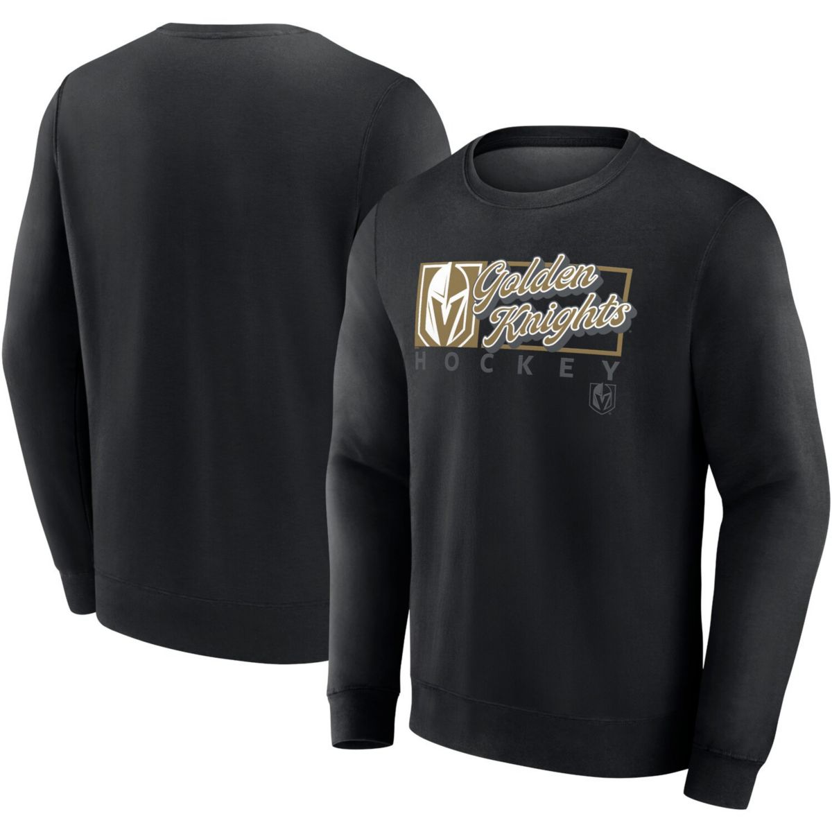 Мужская Футболка Fanatics Black Vegas Golden Knights Focus Fleece Fanatics Brands - White Label