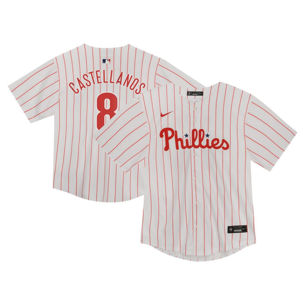 Детская Футболка Nike Nick Castellanos Белая Philadelphia Phillies Nike