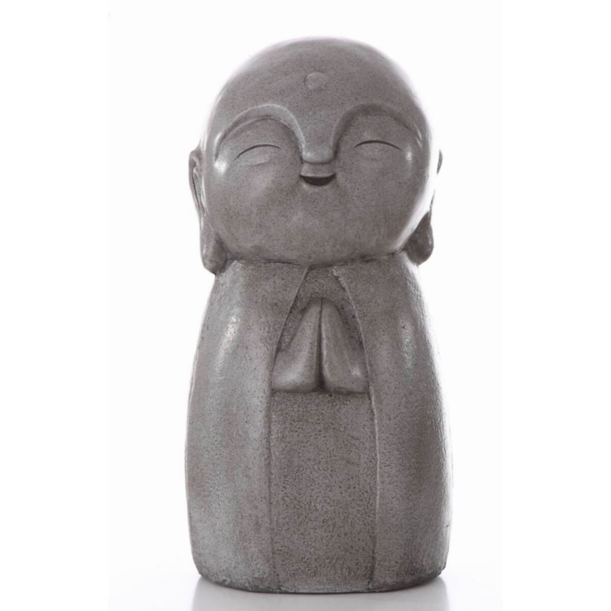 24&#34; Gray Praying Lucky Japanese Jizo Outdoor Garden Statue Hi-Line Gifts