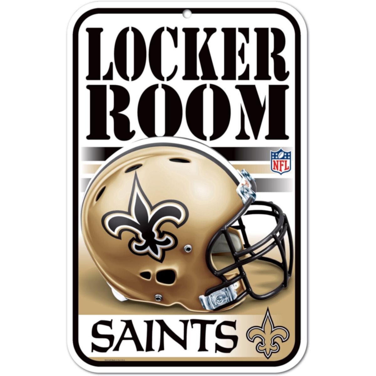 WinCraft New Orleans Saints 11&#34; x 17&#34; Indoor/Outdoor Sign Unbranded