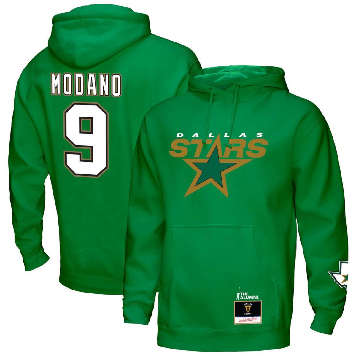 Мужская Футболка Mitchell & Ness Mike Modano Kelly Green Dallas Stars Mitchell & Ness