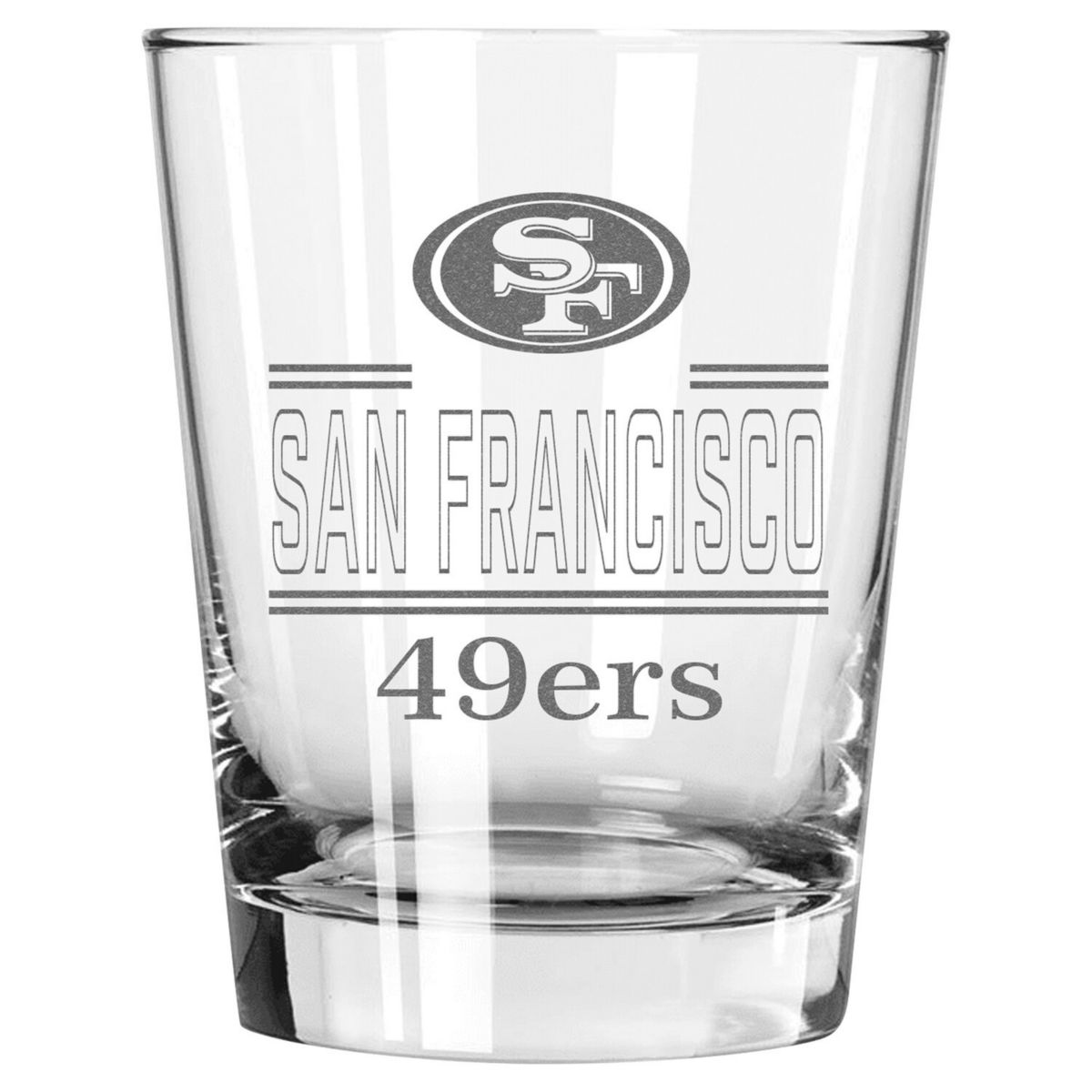 The Memory Company San Francisco 49ers 15oz. Double Old Fashioned Glass The Memory Company