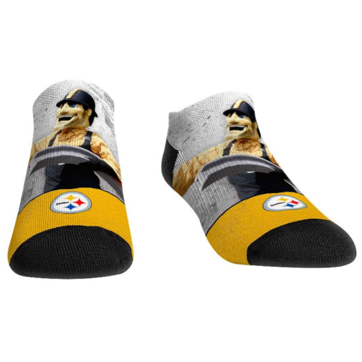 Унисекс Носки Rock Em Socks Pittsburgh Steelers Mascot Walkout Low Cut Unbranded