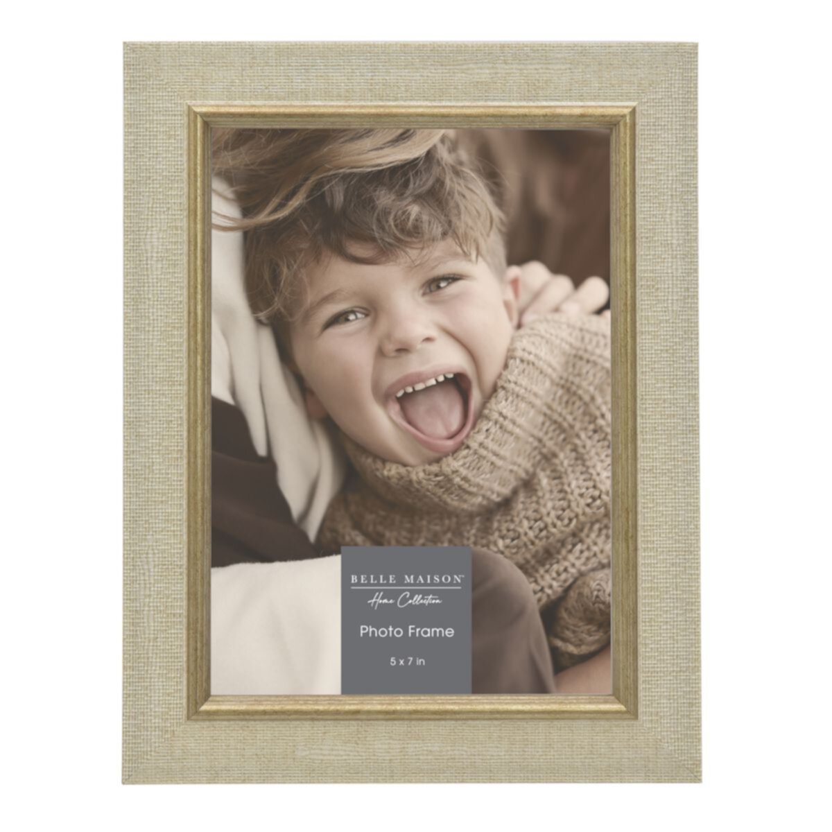 Belle Maison Faux Linen Tabletop Picture Frame Belle Maison