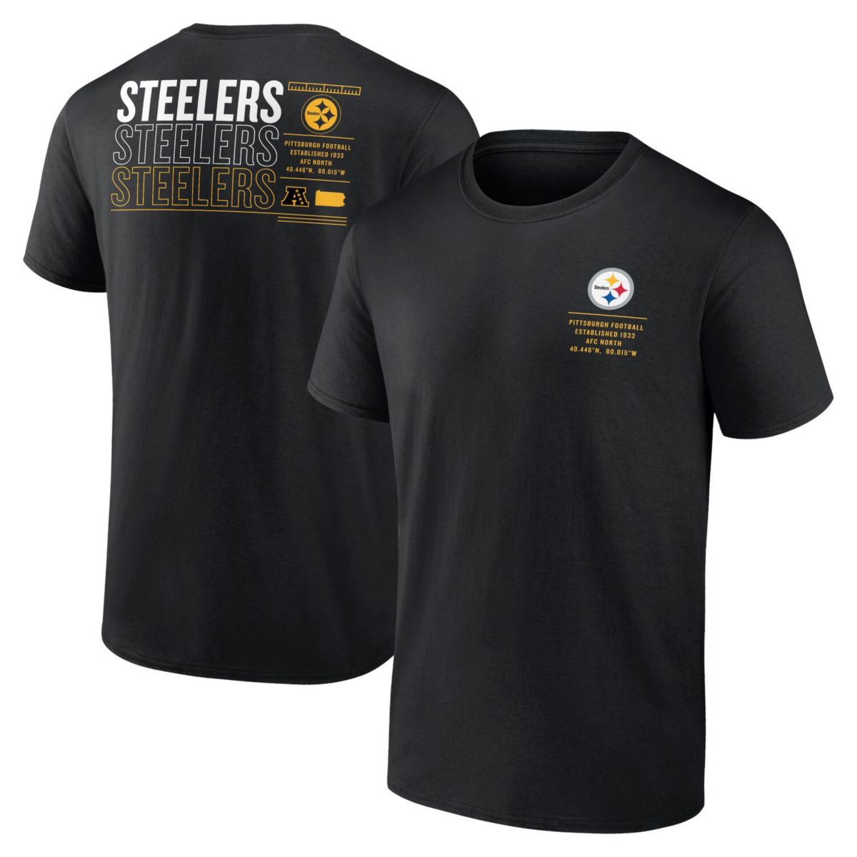 Мужская Футболка Fanatics Pittsburgh Steelers Repeat Stats Fanatics Brands - White Label