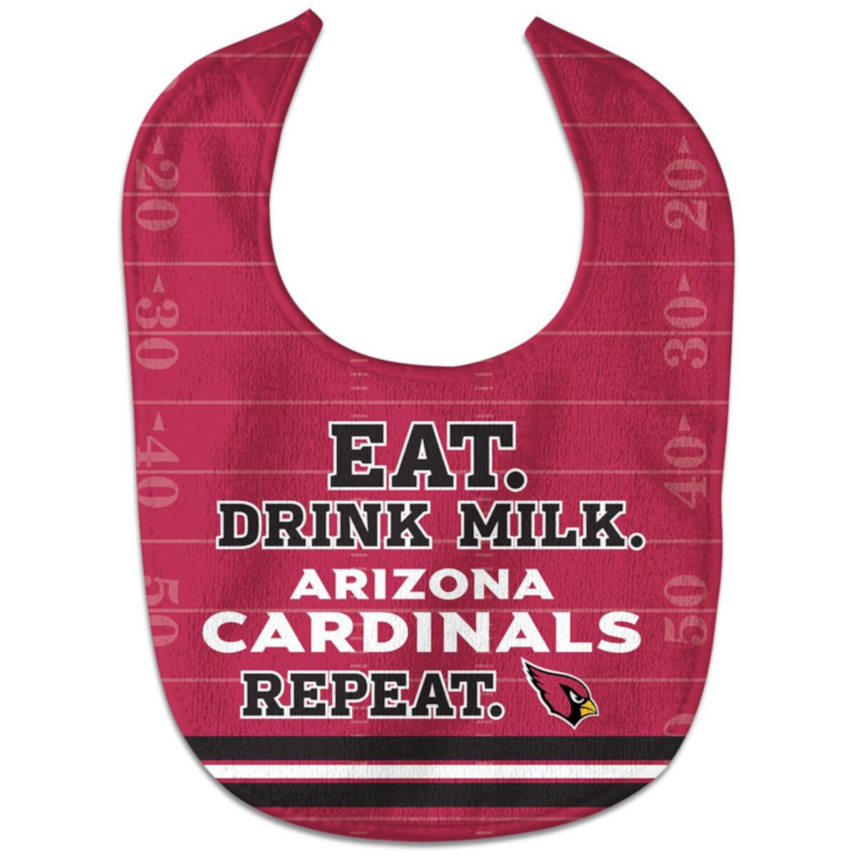 Слюнявчик WinCraft Arizona Cardinals Eat. Drink. Repeat. All-Pro Unbranded