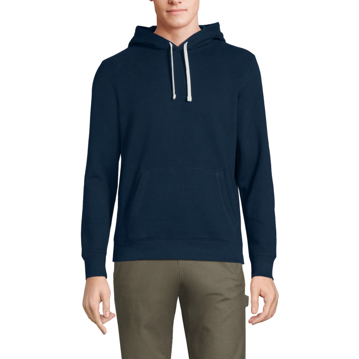 Мужской Футболка Lands' End Big & Tall Serious Sweats Pullover Hoodie Lands' End