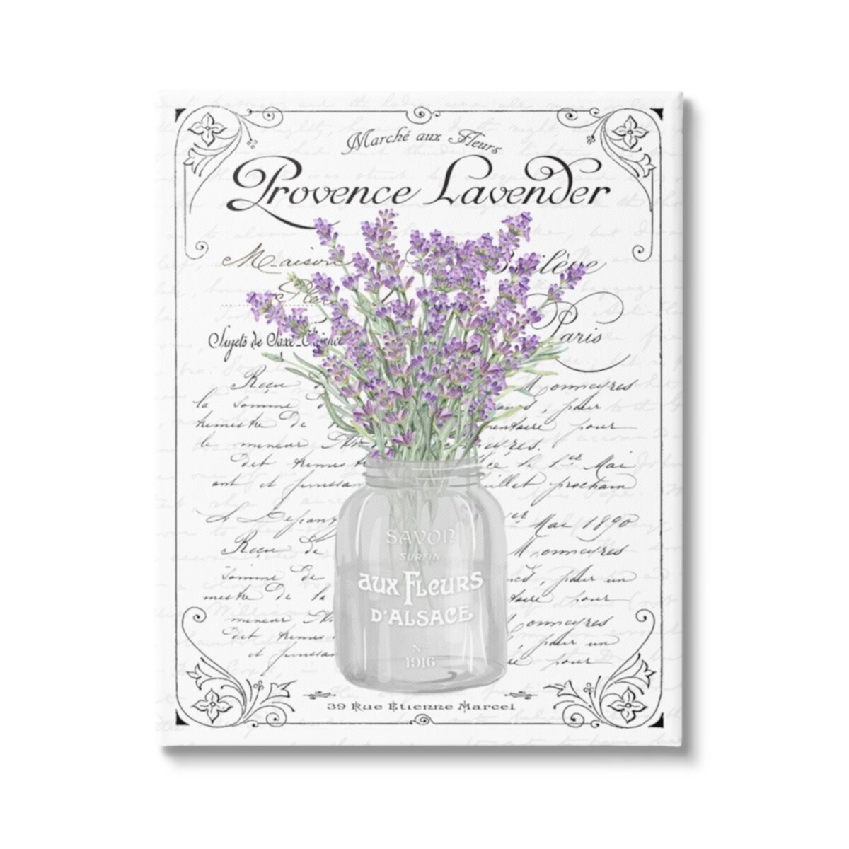 Stupell Home Decor Lavender Sprigs Bouquet Canvas Wall Art Stupell Home Decor