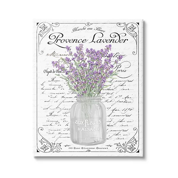 Stupell Home Decor Lavender Sprigs Bouquet Canvas Wall Art Stupell Home Decor