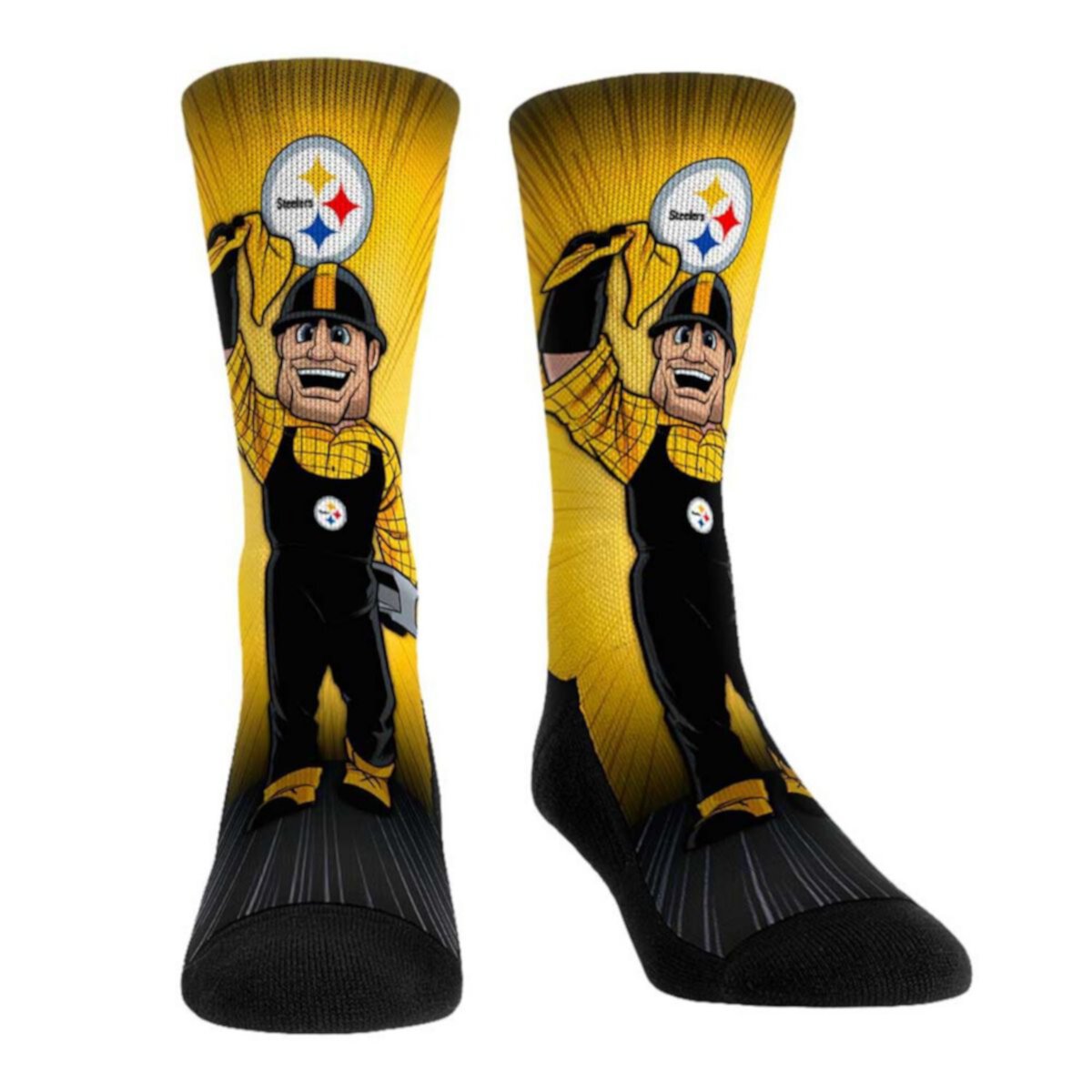 Унисекс Носки Unbranded Pittsburgh Steelers Mascot Pump Up Unbranded