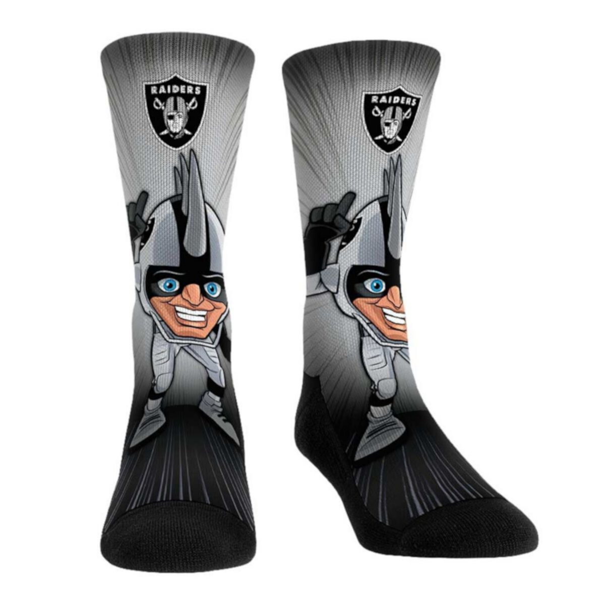 Унисекс Носки Unbranded Las Vegas Raiders Mascot Pump Up Crew Socks Unbranded