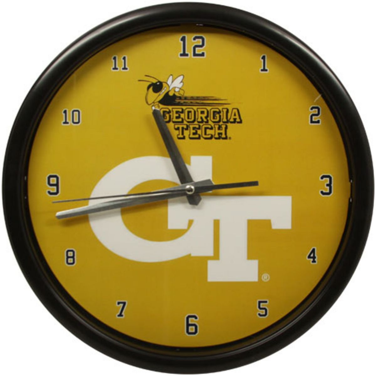 Georgia Tech Yellow Jackets Black Rim Basic Clock Unbranded