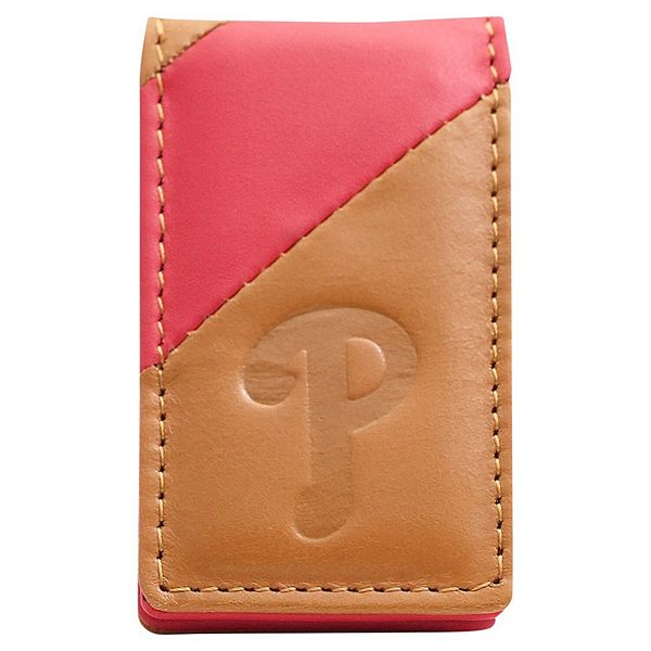 Кожаный магнитный зажим для денег с логотипом Philadelphia Phillies Lusso