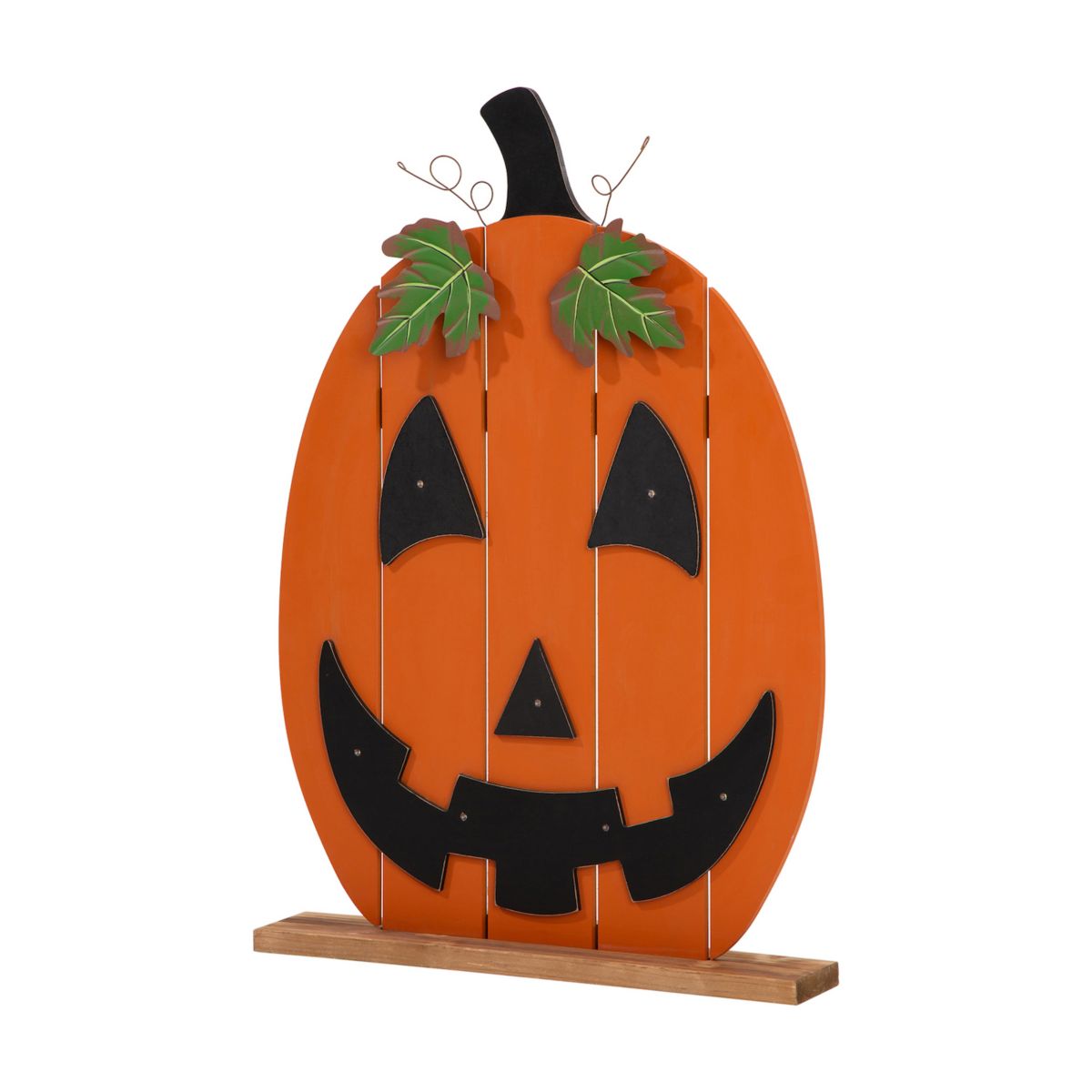 Glitzhome 30&#34;h Lighted Wooden  Pumpkin Porch Decor Glitzhome