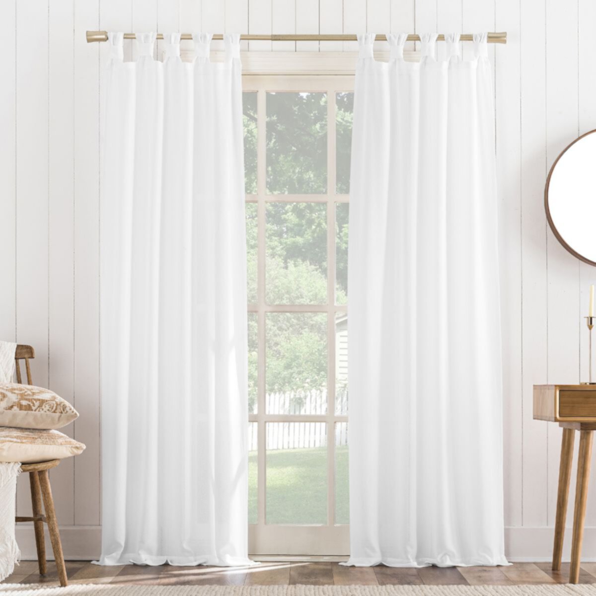 Sonoma Goods For Life® 2-Pack Hayes Wrap Tab Semi Sheer Window Curtain SONOMA