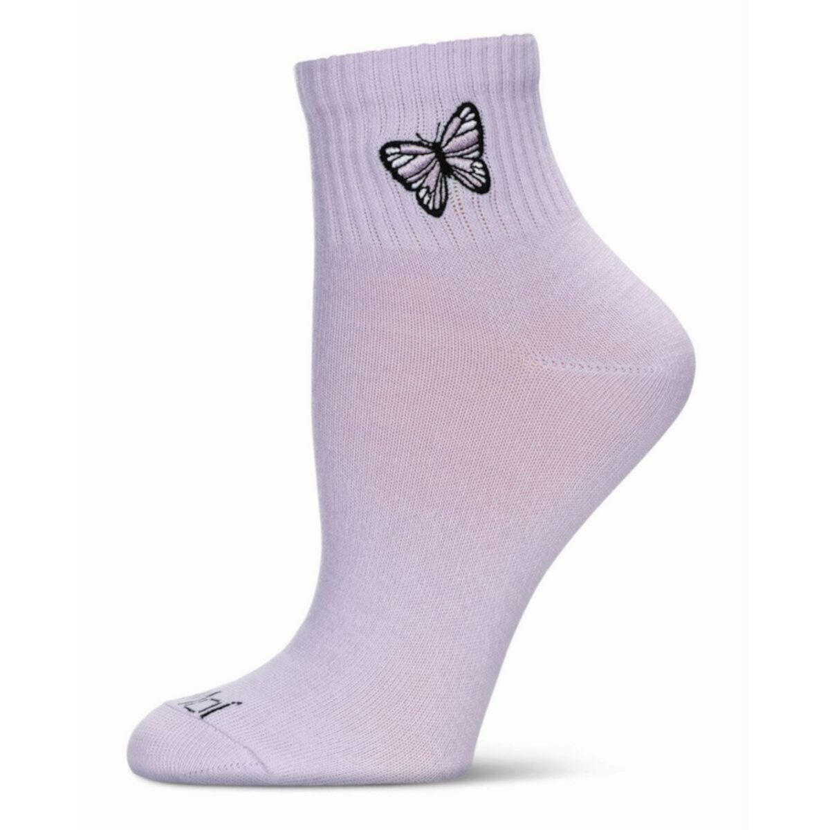 Женские Носки MEMOI Butterfly Embroidery Athletic Quarter MEMOI